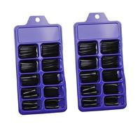 TEHAUX 200 Faux Ongles en Plastique pour Manucure, Forme Cercueil, Pack de 200 Pièces, Longue Durée, sans Marque, pour Fêtes et Festivals