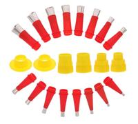 TEHAUX 22 pièces Kit de Calfeutrage Acier Inoxydable avec Base Amovible Applicateur Réutilisable pour Application Précise de Mastic Colle à Verre