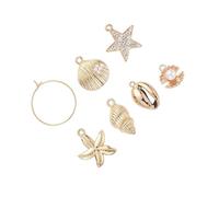 TEHAUX 24 pièces Boucles Oreilles Pendants Alliage Style Océan Accessoires DIY Boucle Oreille Femme Décorations Légères et Durables pour Bijoux Artisanaux