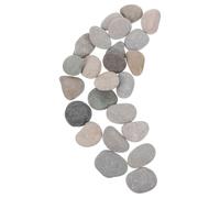 TEHAUX 24 Pièces Galets Plats Naturels à Peindre 3 à 5cm, Pierres Lisses | Décor Jardin et Pots de Fleurs, Texture Douce, Projet Noël, Lot de Pierres Faciles à Porter