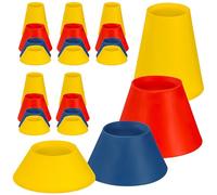TEHAUX 24 Pièces Tee Golf Caoutchouc Hauteur Constante et Stable | Accessoire de Golf pour Practice, Pelouses et Entraînement Golf, Forme Géométrique, Support de Balle Couleur Aléatoire