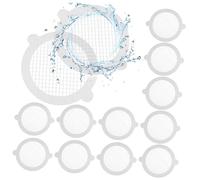 TEHAUX 25 Pièces Lot de Autocollants Jetables pour Évacuation de Filet Attrape-cheveux Rond Double Oreille Φmm Filtre Anti-cheveux pour Salle de Bain Tamis de Canalisation Pratique et