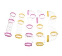 TEHAUX 2ensembles Tunnel De Jeu pour Hamster Et Petit Animal Tube Plastique Transparent Kit De Connexion pour Cage Extensible Et Facile à Nettoyer