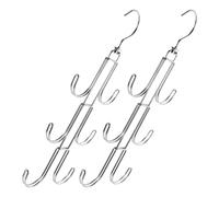 TEHAUX 2pcs Cintres en Fer Argentés pour Paquet à Main Crochet Pivotant, Organisateur de Penderie Multifonction Grosse Capacité de Charge pour Rangement