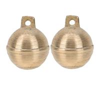 TEHAUX 2pcs Clochettes en Laiton pour Collier à Clochette pour Chien et Bétail, Matériau Solide, Design Unique, pour Bricolage et Artisanat