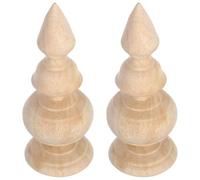 TEHAUX 2pcs Fleurons Sculptés en Bois Non Peint pour Décoration Intérieure, Design Ergonomique, Installation Facile, pour Escalier et Décoration DIY