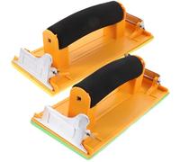 TEHAUX 2pcs Porte-papier de Verre à Poignée Ergonomique en Plastique Facile à Transporter pour Ponçage de Plaques de Plâtre et Murs Couleur Aléatoire