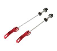 TEHAUX 2pièces Axe de Vélo à Serrage Rapide Moyeu et Arrière Rouge Fixation Sécurisée pour Roues VTT et Route Levier Pratique pour Changement Rapide