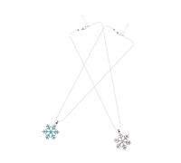 TEHAUX 2pièces Collier Flocon pour Femme Pendentif Charmant avec Chaîne de Cou Collier Créatif pour Cadeaux