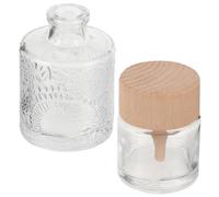 TEHAUX 2pièces Diffuseur Verre Transparent Bouteille De Parfum Rechargeable Contenant Pour Huiles Essentielles Décor De Salon Intérieur