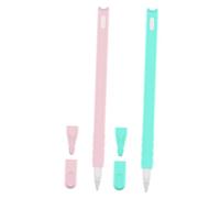 TEHAUX 2pièces Étui Silicone Compatible Pencil Génération Design Tête De Chat Protection Précise Et Solide pour Artistes Et Étudiants