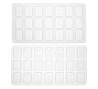 TEHAUX 2pièces Moule Silicone Mahjong DIY pour Artisanat Fait Main Résistant et Flexible pour Création Décorative Adapté Époxy et Fabrication de Jeux de Société Couleur Couleur Aléatoire
