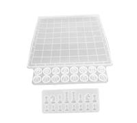 TEHAUX 2pièces Moule Silicone pour Échecs Ensemble Plateau Et Pions Résine Flexible Et Transparent pour Et Artisanat Époxy