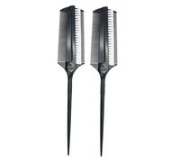 TEHAUX 2pièces Peigne Brosse Double-face pour Coloration Cheveux Outil Salon Coiffure Multifonction Application Teinture et Soin Design Portable Léger pour Usage Maison et Professionnel