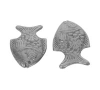 TEHAUX 2pièces Poisson Fonte pour Cuisine Supplément de Fer Naturel Ustensile de Cuisine Végétalien Résistant pour Usage Quotidien Cuisson à Eau Bouillante Mijotage et Infusion Entretien