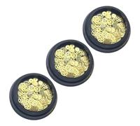 TEHAUX 3 Boîtes Décorations D’ongles Métalliques Dorées Motif Engrenage | Style Steampunk Rétro, Ultra Fines et Autocollantes, pour Usage Quotidien et Loisirs de Bijoux