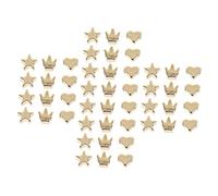 TEHAUX 3 Ensembles Crown Love Perles D'étoiles À Cinq Points Collier Bracelets Fille Charme Perlé Petit Perles D'espacement De Bijoux Alliage Golden 90 Pièces * 3