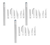 TEHAUX 3 Ensembles Kit Cutters de Sculpture Portables Outils de Gravure pour Modèles Lames Durables pour Projets Diy Artistes et Designers