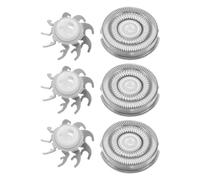 TEHAUX 3 Ensembles Tête de Rasoir Électrique de Rechange en Métal pour | Grille Fine, Coupe Précise et Capture, Usage Stable, Pièce Argentée pour Entretien Quotidien