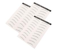 TEHAUX 3 Feuilles Autocollants pour Sourcils Noirs Imperméables à Transfert D'eau, Aspect Naturel et Réaliste, Faciles à Décoller pour Femmes et Filles