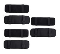 TEHAUX 3 Paires Oreiller de coude Coussin de Bras de Chaise Ergonomique Coussin de Siege Main Courante Barre d'appui Coussin d'accoudoir de Chaise Supports de coude Mousse à mémoire Black