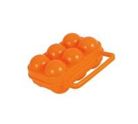TEHAUX 3 pièces Boîte Rangement Œufs Portable Coffret de Protection Étanche et Résistant pour Camping et Pique- Compartiments Œufs Orange