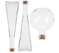 TEHAUX 3 Pièces Bouteille Commémorative de Sable de Mariage | Souvenir Symbolique, Cérémonie Nuptiale, Présent Élégant, Usage Décoratif pour Cheminée, avec Bouchon