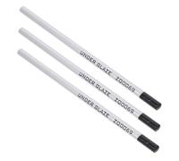 TEHAUX 3 pièces Crayons Sous Glaçure Précis pour Poterie Crayons Noirs pour Décoration Céramique Lignes Fines et Détails Durables pour Artistes