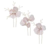TEHAUX 3 Pièces Épingles à Cheveux Décoratives Élégants en Cuivre Perles Bandeau Postiche de Mariage Non Décolorant pour Mariage Accessoires pour Cheveux de Mariée pour Occasions
