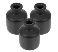 TEHAUX 3 Pièces Flacon D'aromathérapie Élégant 50ml, en Verre Noir | Usage Spa et Contemplation, Ajoute une Fragrance, Style Créatif, Format de Bureau, Décor Raffiné