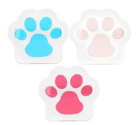 TEHAUX 3 Pièces Houppette de Maquillage Éponge à Maquillage de Patte de Chat, Synthétique, Triangle, Bande Élastique, pour Fond de Teint, Correcteur, Blush et Illuminateur, Débutants