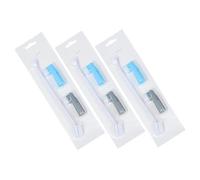 TEHAUX 3 pièces Lot de Brosses à Dents pour Chiens et Chats Double Tête et Doigt Soins Dentaires Doux et Efficaces pour Réduire Tartre et Mauvaise Haleine