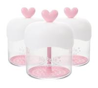 TEHAUX 3 Pièces Mousseur pour Shampoing Rouge en Plastique Design Transparent et Fonction de Montée Rapide de Mousse, pour Usage Domestique et Voyages D'affaires