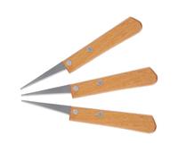 TEHAUX 3 pièces Outils de Sculpture Céramique avec Manche Bois Couteaux à Modeler Polyvalents pour Poterie Argile et Réparations Rapides Kit Accessoires pour Pâte à Modeler et Artistes