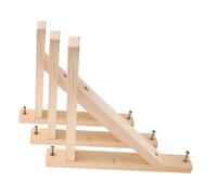 TEHAUX 3 pièces Support Étagère Bois Massif Console Murale Robuste et Fonctionnelle pour Étagères Flottantes et Supports de Lampes Suspendues Design Minimaliste pour Rangement Angle et