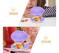 TEHAUX 30 Pièces Boîte à Bonbons Décorative de Coquillage pour Rangement de Petits Bijoux, en Plastique Pp pour Fêtes de Noël et Occasions Joyeuses, Couleur Pourpre
