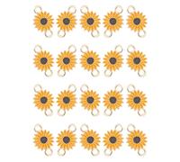TEHAUX 30 Pièces Connecteur Marguerite en Alliage de Zinc à Deux Trous | Création Artisanale, Structure Double Trou, Usage pour Chaînes et Bracelets, Finition Jaune