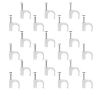 TEHAUX 300 Pièces Clips de Câble en Acier Blanc pour Câbles Ethernet Plats Fixation Murale Facile à Installer Clips Polyvalents pour Gestion