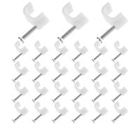 TEHAUX 300 Pièces Clips de Câble en Acier et Pe pour Fixation Murale, Punaises pour Câbles Ethernet, Installation Facile, Lot pour Organisation Domestique