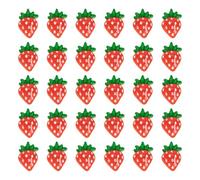 TEHAUX 30pcs Décoration de Charme pour Ongles Fraise en Résine, Accessoires Nail Art Diy, Ornement pour Ongles de Femmes, pour Banquet et Graduation