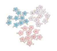 TEHAUX 30pièces Breloques Fleurs Bijoux Fait Main Mini Breloques pour Création Bijoux DIY Fournitures Colliers Bracelets