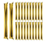 TEHAUX 32 Bâtons de Tonnerre Gonflables en Aluminium Or, Réutilisables et Adaptés aux Fêtes Interactives, pour Encourager et Dynamiser L'ambiance Sportive