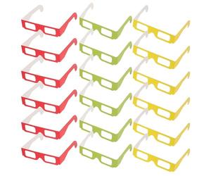 TEHAUX 36 Pièces Lunettes 3D en Papier avec Verres de Diffraction pour Effets Lumineux Vibrants et Effet 3D Unique, Légères Fêtes et Grands Spectacles