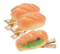TEHAUX 3pièces Accessoires Cheveux Imitation Alimentaire Barrette Amusante Pour Filles Et Femmes Clips De Cheveux Créatifs Accessoires De Photographie