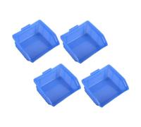 TEHAUX 4 Pièces Boîtes de Rangement Empilables pour Ateliers Organisateurs pour Stockage Outils et Accessoires Bleu