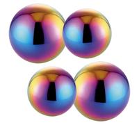 TEHAUX 4 Pièces Boule Flottante en Acier Inoxydable, Sphère Ronde | Finition Miroir Lumineuse, Installation Simple, pour Bassin Paysager, Protège Plantes Aquatiques et Poissons