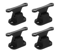 TEHAUX 4 Pièces Butée de Porte en Nylon de T Loquet de Retenue de Porte Noir Facile à Installer Surface Lisse et Casiers Camping-fourgon Aménagé