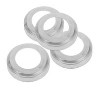 TEHAUX 4 Pièces Capuchons de Rambarde de Piscine Résistants à l'usure en Acier Inoxydable Argenté, Forme Ronde 51mm Ajustement Sécurisé pour Échelles et Rambardes de Piscine Enterrée et