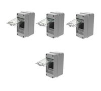 TEHAUX 4 Pièces Coffret de protection de distribution jonction armoire de plein air consommateur industriel enclos électrique boîtiers électriques résistants aux intempéries blanche