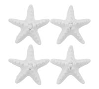 TEHAUX 4 Pièces Diffuseur Décoratif D'aromathérapie en Plâtre Blanc D'étoile de Mer pour Voiture et Armoire Diffusion Continue de Parfum